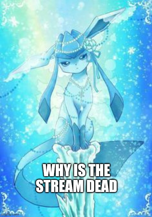 Hooman put me in this | WHY IS THE STREAM DEAD | image tagged in glaceons | made w/ Imgflip meme maker