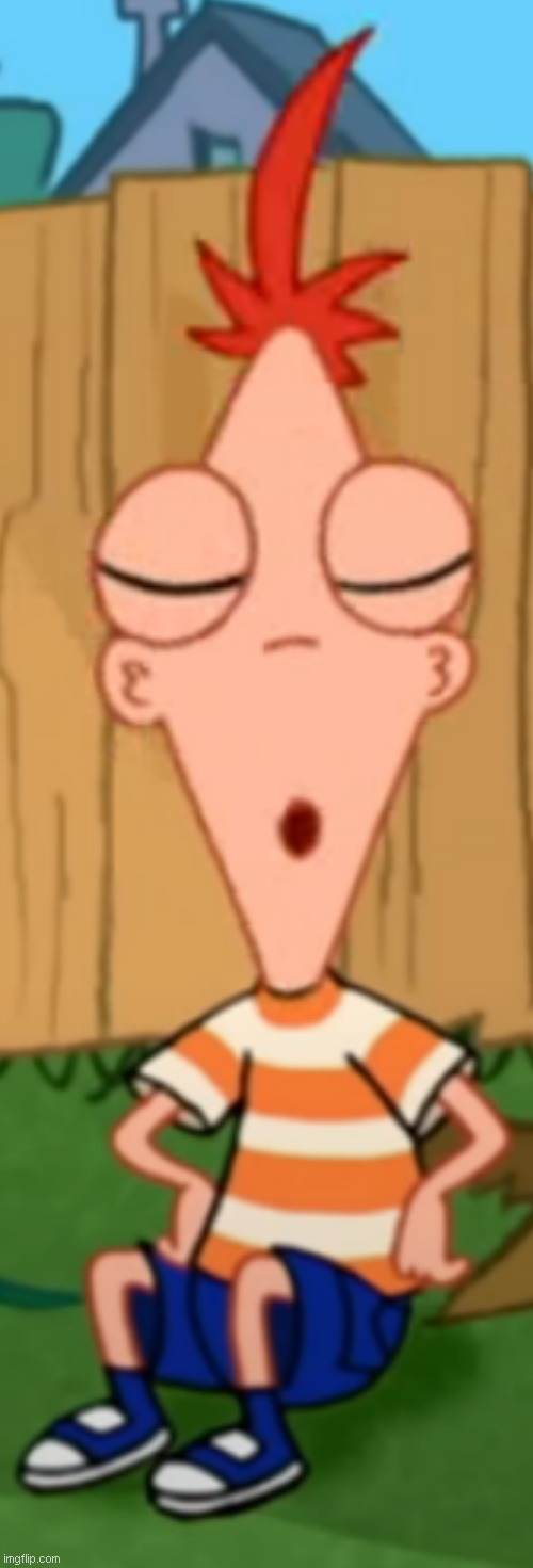 High Quality Front Facing Phineas 1.5 Blank Meme Template