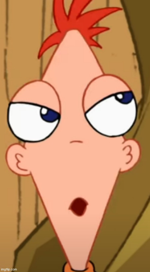 High Quality Front Facing Phineas 1.6 Blank Meme Template