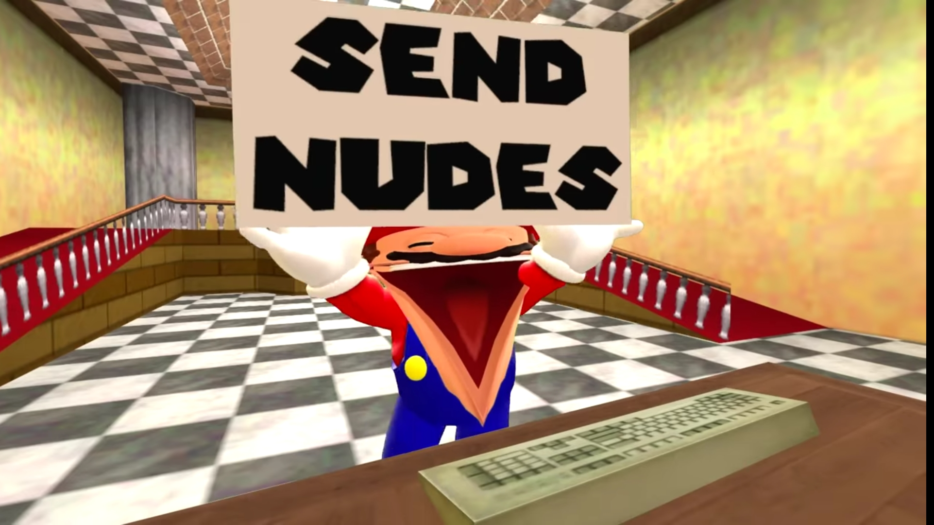 High Quality Mario send nudes Blank Meme Template