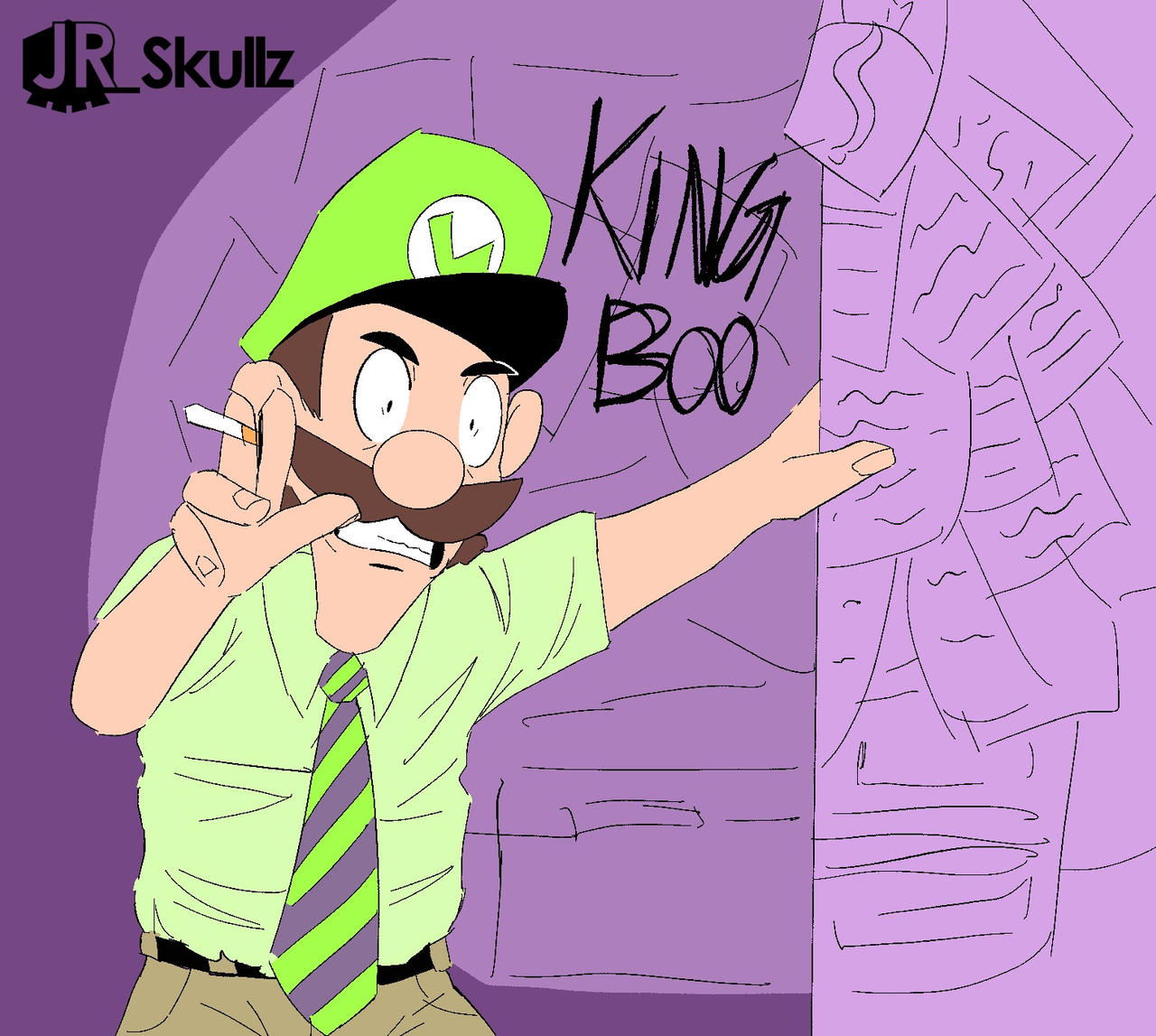 Luigi as Charlie Day Blank Meme Template