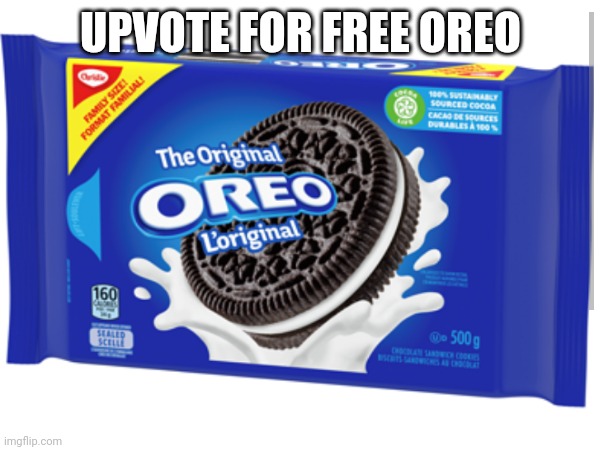 Oreo.png | UPVOTE FOR FREE OREO | image tagged in oreo | made w/ Imgflip meme maker