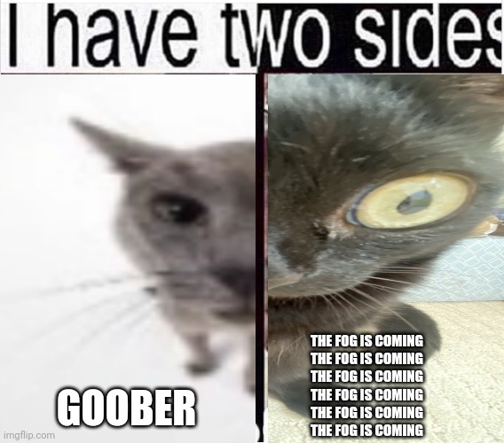 THE FOG IS COMING
THE FOG IS COMING
THE FOG IS COMING
THE FOG IS COMING
THE FOG IS COMING
THE FOG IS COMING; GOOBER | made w/ Imgflip meme maker