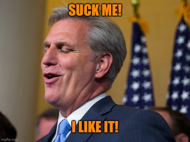 Kevin McCarthy | SUCK ME! I LIKE IT! | image tagged in kevin mccarthy | made w/ Imgflip meme maker