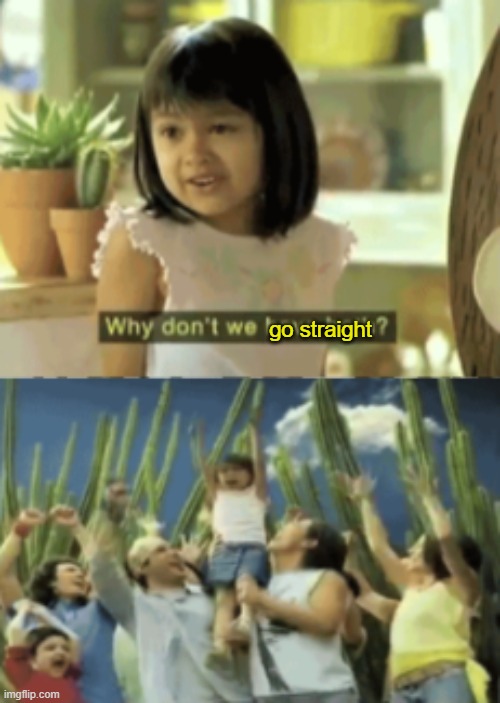 why dont we have both? | go straight | image tagged in why dont we have both | made w/ Imgflip meme maker