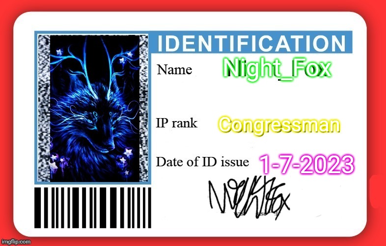 Night_Fox Congressman 1-7-2023 | made w/ Imgflip meme maker