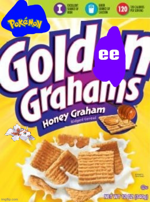 goldeen grahams | ee | image tagged in memes,pokemon,cereal,fake | made w/ Imgflip meme maker
