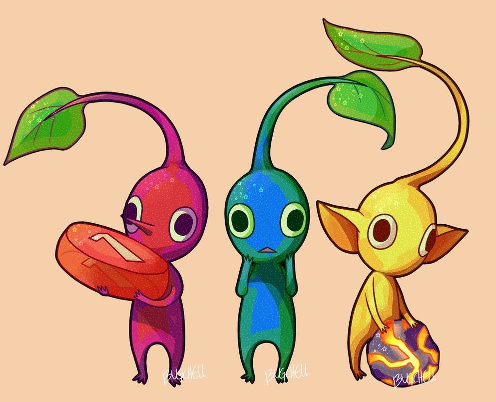 High Quality Pikmin Types Blank Meme Template