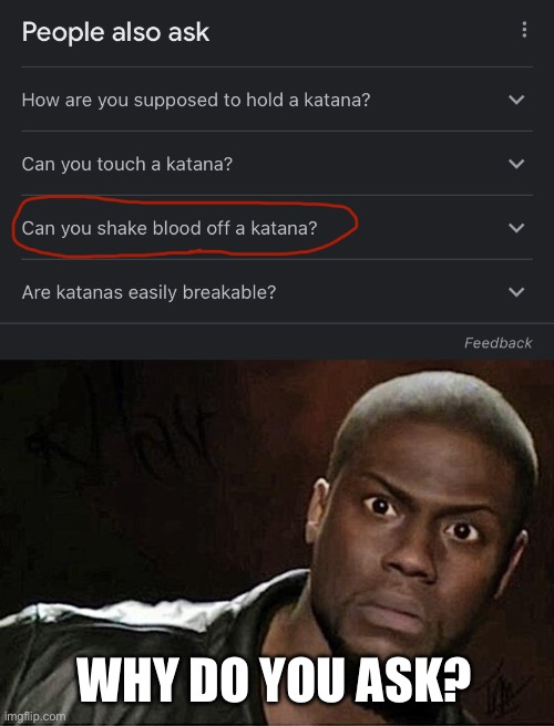 murder detected | WHY DO YOU ASK? | image tagged in memes,kevin hart | made w/ Imgflip meme maker