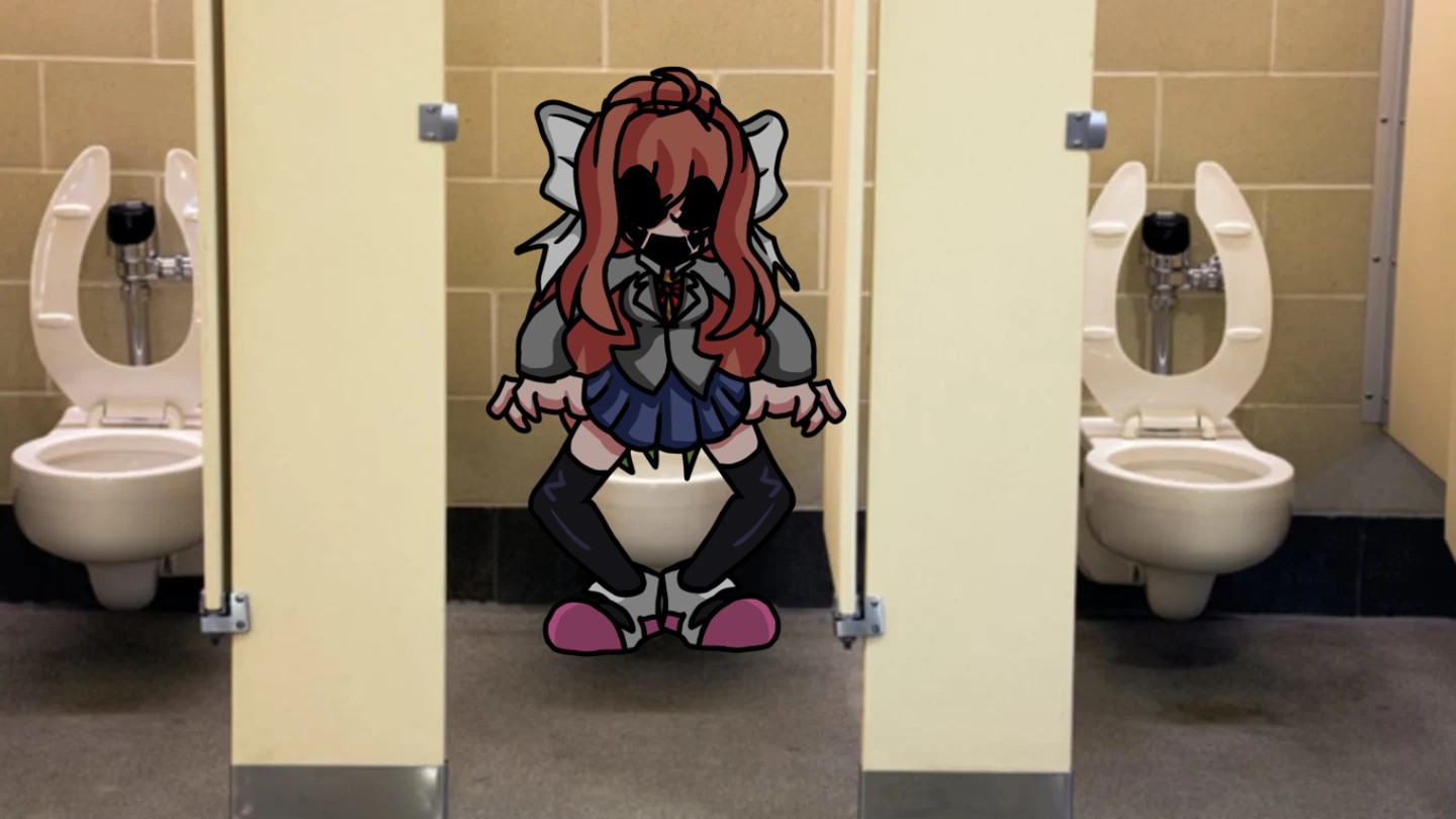 Monika.EXE Toilet Blank Meme Template