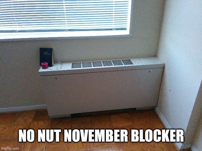 NO NUT NOVEMBER BLOCKER | made w/ Imgflip meme maker