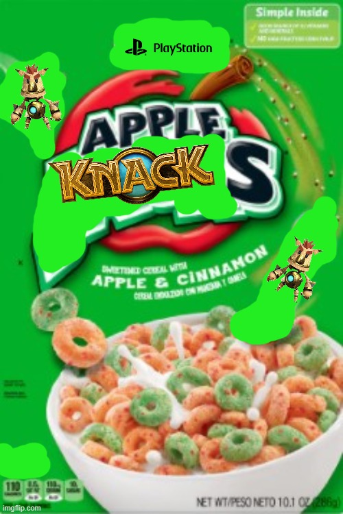 apple knacks | image tagged in memes,cereal,playstation,fake | made w/ Imgflip meme maker