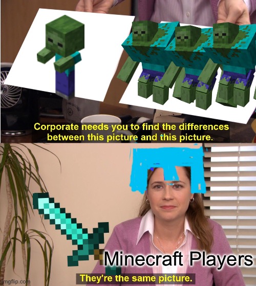Who agrees? | Minecraft Players | image tagged in memes,they're the same picture | made w/ Imgflip meme maker