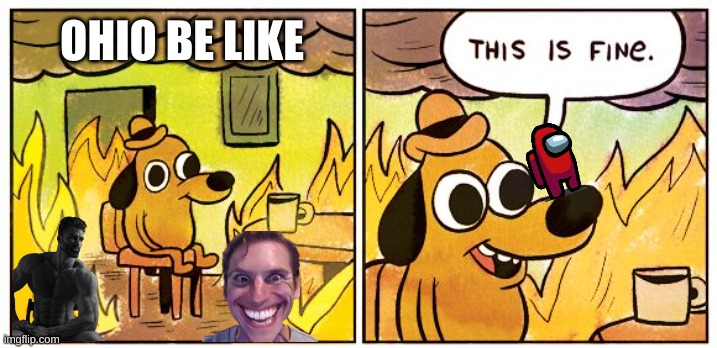 This Is Fine Meme | OHIO BE LIKE | image tagged in memes,this is fine | made w/ Imgflip meme maker