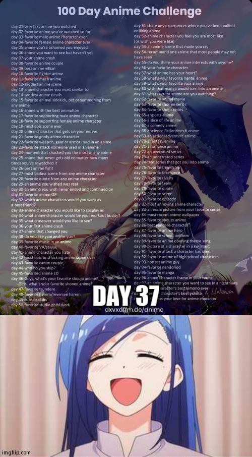 I Won't Be Online Tomorrow | DAY 37 | image tagged in 100 day anime challenge,happiness to despair | made w/ Imgflip meme maker