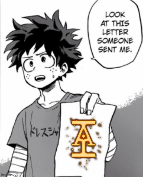 Deku letter | image tagged in deku letter | made w/ Imgflip meme maker