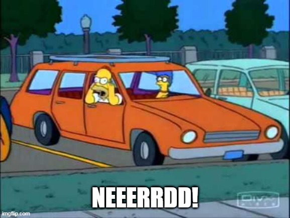 Nerd simpson | NEEERRDD! | image tagged in nerd simpson | made w/ Imgflip meme maker