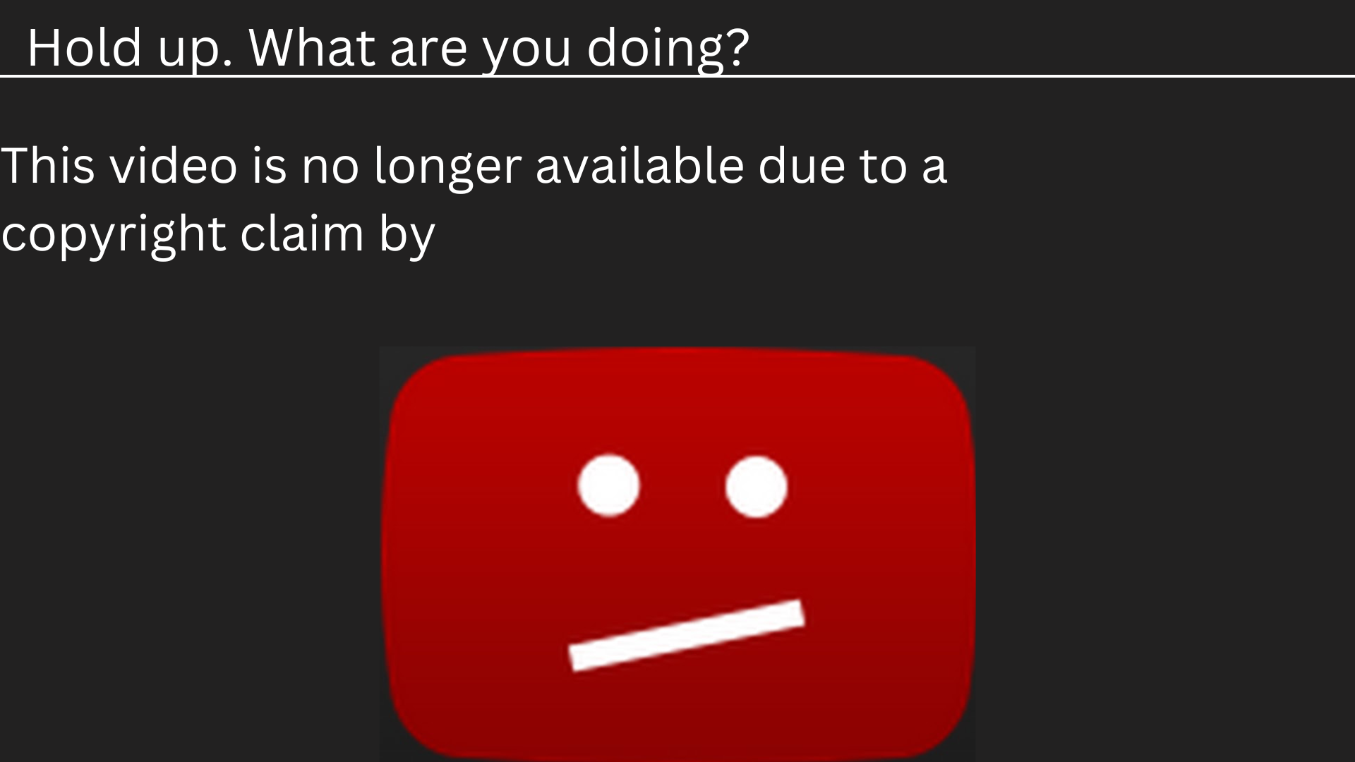 High Quality YouTube takedown notification Blank Meme Template