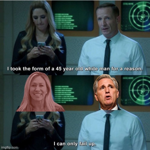 Once again, the Good Place has it in one | image tagged in good place fail up,tv shows,gop,politics,white privilege | made w/ Imgflip meme maker