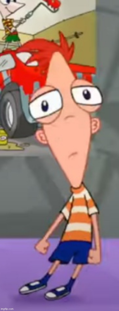 High Quality Front Facing Phineas Them 1.2 Blank Meme Template