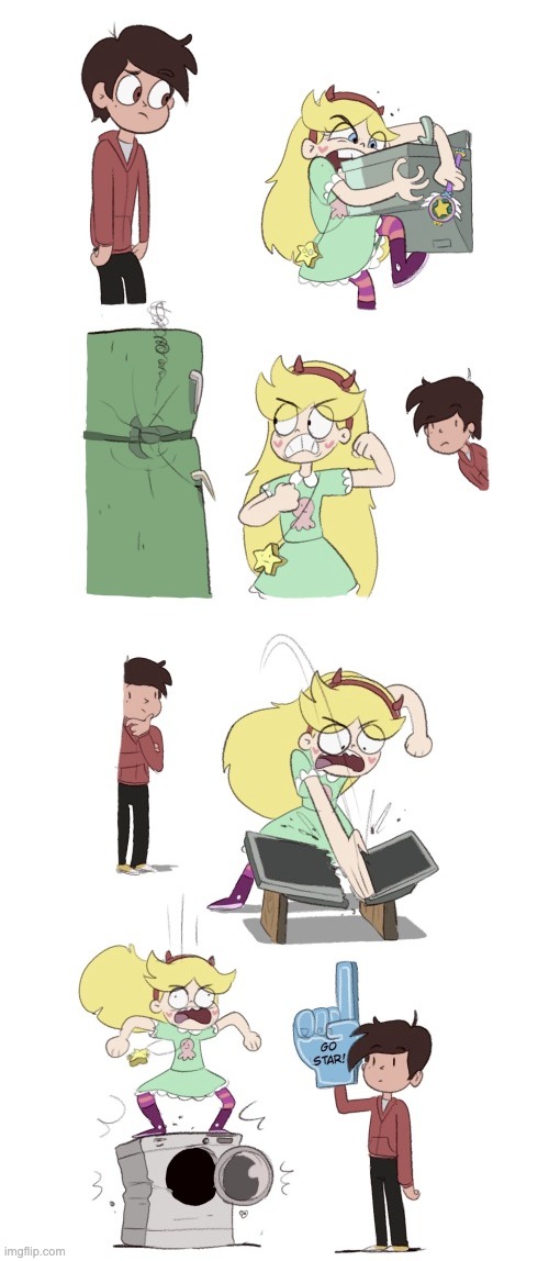 MorningMark - Star vs. inanimate objects. | image tagged in morningmark,svtfoe,comics/cartoons,star vs the forces of evil,comics,memes | made w/ Imgflip meme maker