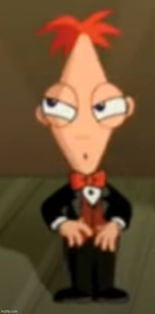 High Quality Front Facing Phineas F.1 Blank Meme Template