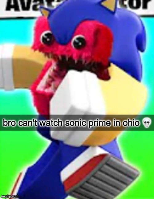 only in ohio | bro can't watch sonic prime in ohio 💀 | image tagged in ohio | made w/ Imgflip meme maker