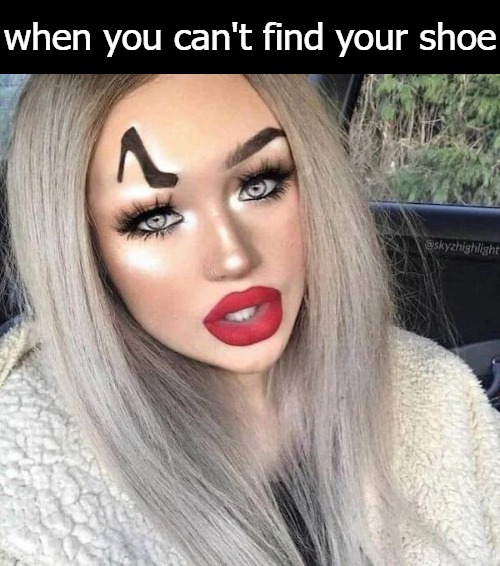 when you can't find your shoe | image tagged in shoe | made w/ Imgflip meme maker