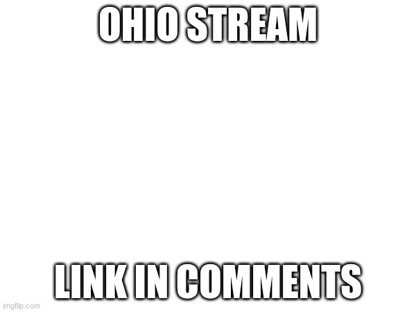 OHIO STREAM; LINK IN COMMENTS | image tagged in ohio | made w/ Imgflip meme maker