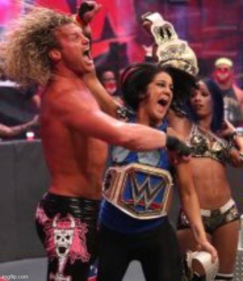 Dolph, Bayley and Sasha in one photo | made w/ Imgflip meme maker