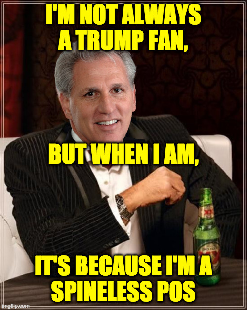 The Most Spineless POS In The World | I'M NOT ALWAYS A TRUMP FAN, BUT WHEN I AM, IT'S BECAUSE I'M A
SPINELESS POS | image tagged in memes,the most interesting man in the world,spineless pos | made w/ Imgflip meme maker