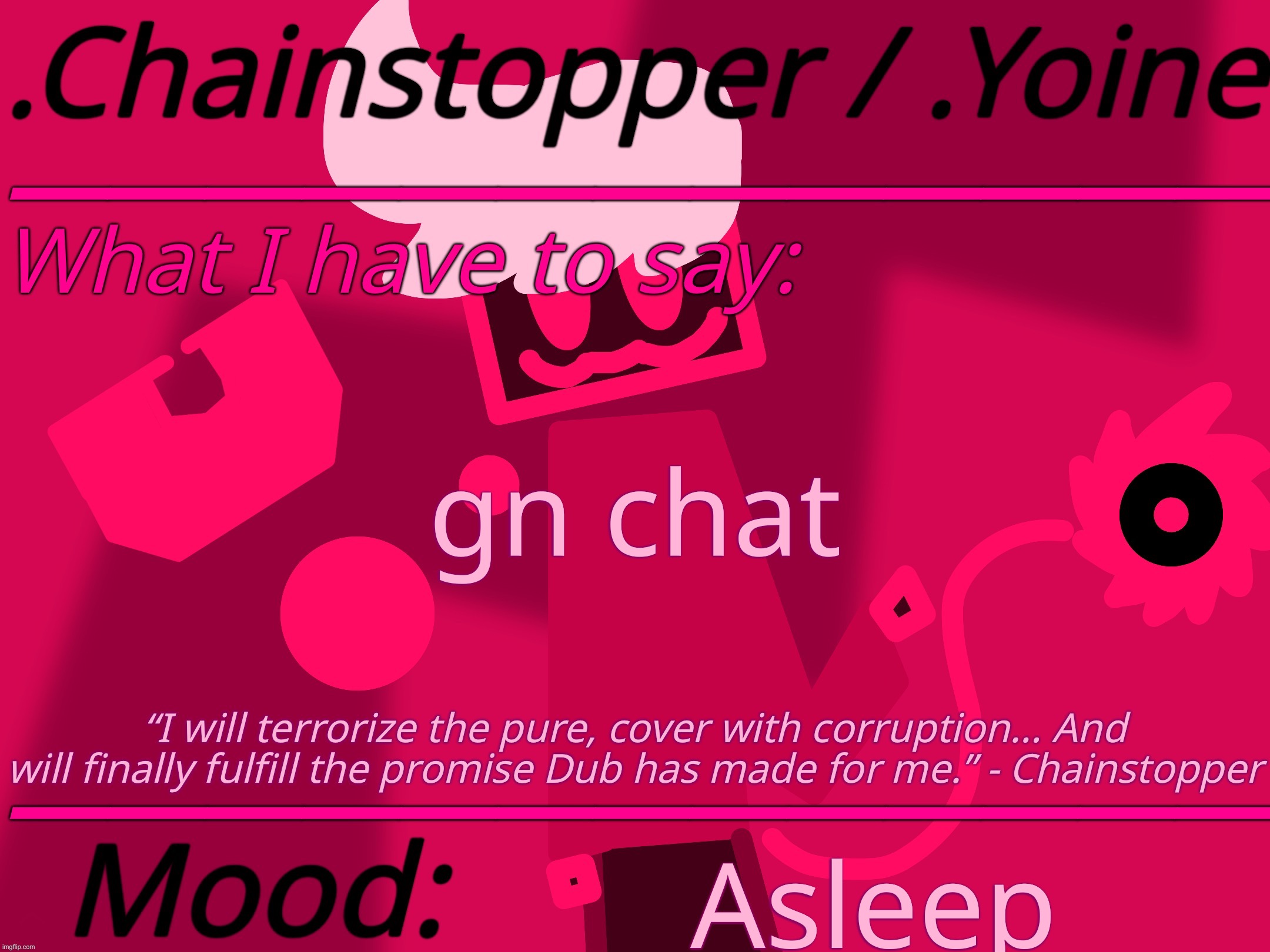 - | gn chat; Asleep | made w/ Imgflip meme maker