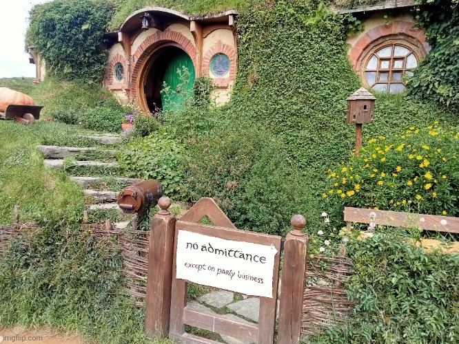 Hobbiton movie set in Matamata New Zealand | image tagged in photography | made w/ Imgflip meme maker