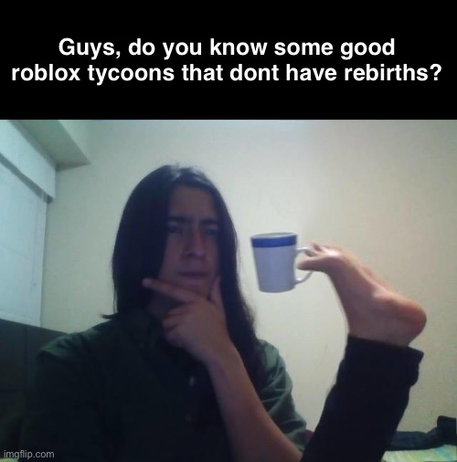 I have been searching for some for years, yet i haven’t found some. | Guys, do you know some good roblox tycoons that dont have rebirths? | made w/ Imgflip meme maker