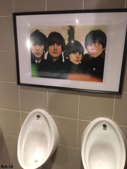 The Beatles | image tagged in beatles,toilet,picture | made w/ Imgflip meme maker