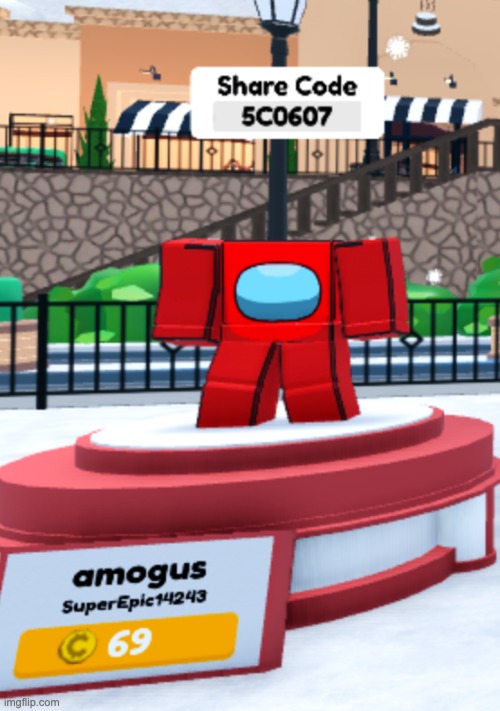 hey guys i sold amogus for 69 dollars in robloxian high school | image tagged in roblox,among us,sussy,69,amogus | made w/ Imgflip meme maker