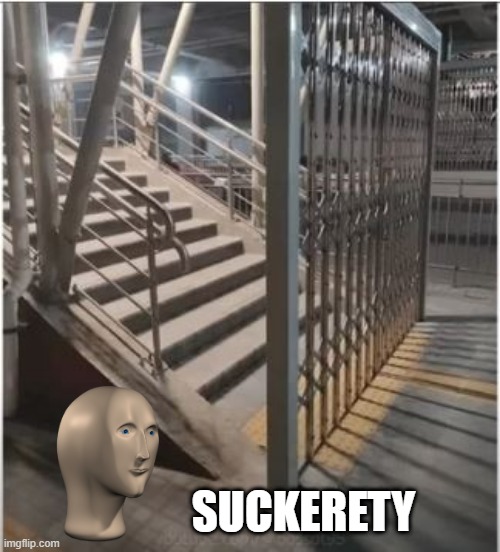 That'll Stop Ya | SUCKERETY | image tagged in you had one job | made w/ Imgflip meme maker