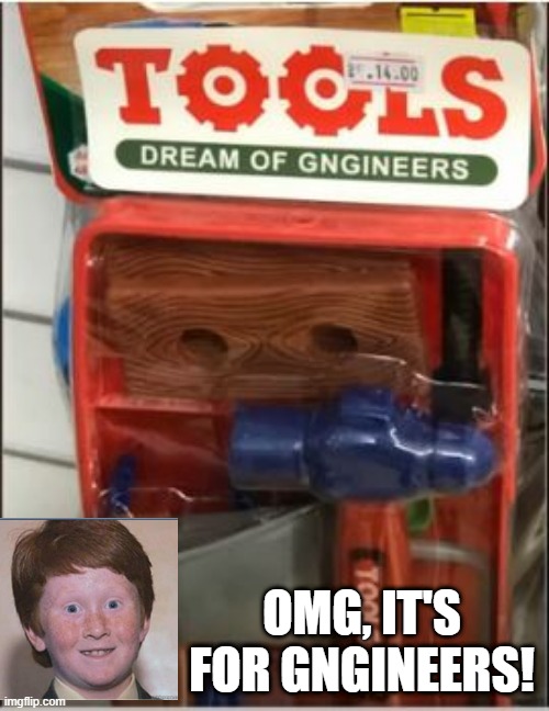 You Read That Wrong | OMG, IT'S FOR GNGINEERS! | image tagged in you had one job | made w/ Imgflip meme maker