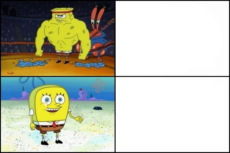 High Quality strong spongebob Blank Meme Template
