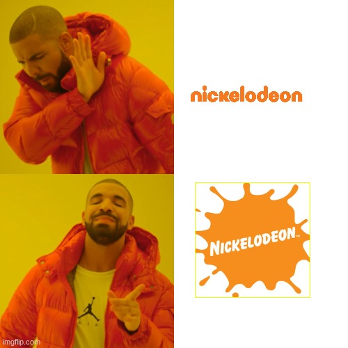 i miss the old logo | image tagged in memes,drake hotline bling | made w/ Imgflip meme maker