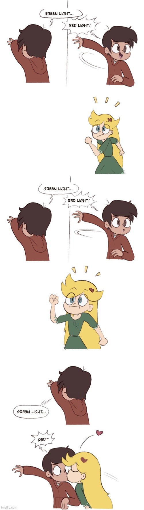 MorningMark - Red Light Green Light | image tagged in morningmark,svtfoe,comics/cartoons,star vs the forces of evil,comics,memes | made w/ Imgflip meme maker