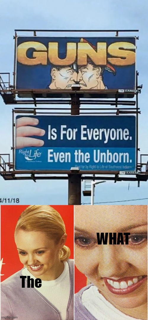 Guns are not for the unborn | WHAT; The | image tagged in wait what | made w/ Imgflip meme maker