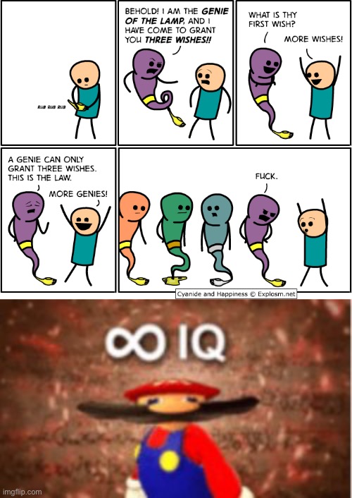 10000 IQ | image tagged in cyanide and happiness,100 iq | made w/ Imgflip meme maker