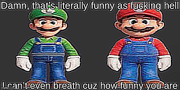 Mario & Luigi funny Blank Meme Template