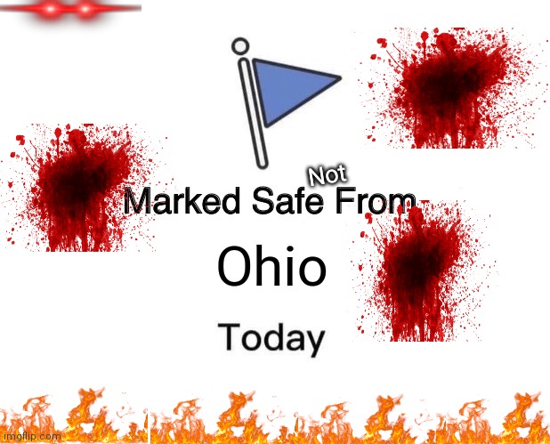 Marked Safe From Meme | Not; Ohio | image tagged in memes,marked safe from | made w/ Imgflip meme maker