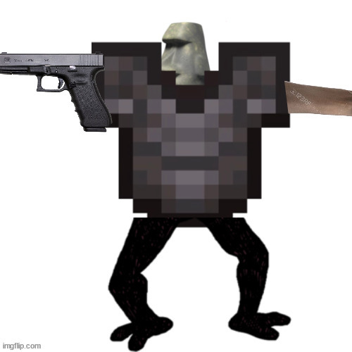 Moai, mocker of image spammers. | made w/ Imgflip meme maker