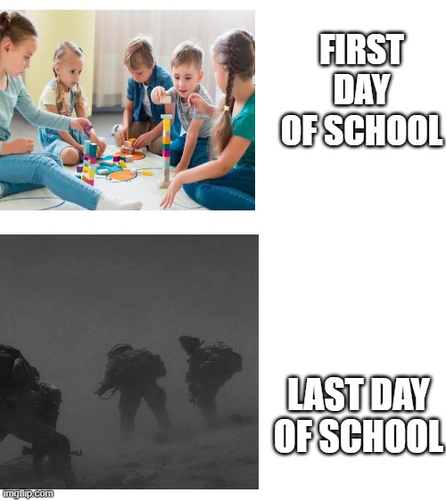 First Day Vs Last Day Of School Imgflip
