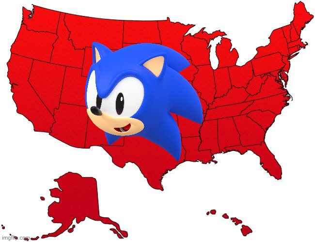 Red USA map | image tagged in red usa map | made w/ Imgflip meme maker