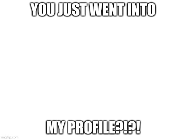 YOU JUST WENT INTO MY PROFILE?!?! | made w/ Imgflip meme maker