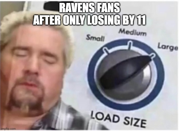 RAVENS FANS AFTER ONLY LOSING BY 11 | image tagged in bengals | made w/ Imgflip meme maker